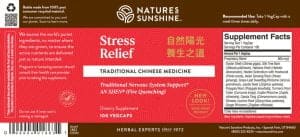 Etiqueta de Nature's Sunshine Stress Relief