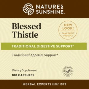 Etiqueta de Nature's Sunshine Blessed Thistle