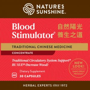 Nature's Sunshine Estimulador de la Sangre Etiqueta TCM