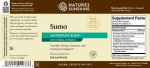 Etiqueta Suma de Nature's Sunshine