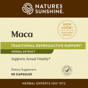 Etiqueta de Nature's Sunshine Maca