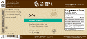 Etiqueta 5-W de Nature's Sunshine