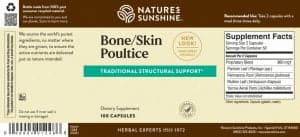 Etiqueta de Nature's Sunshine Bone/Skin Poultice