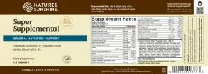 Etiqueta de Nature's Sunshine Super Supplemental