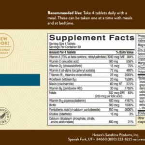 Etiqueta de Nature's Sunshine Super Supplemental