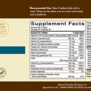 Etiqueta de Nature's Sunshine Super Supplemental