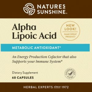Etiqueta del ácido alfa lipoico