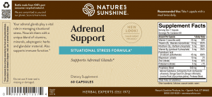 Etiqueta de Natures Sunshine Adrenal Support