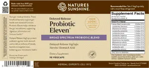 Natures Sunshine Probiotic Eleven Label