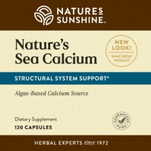 Etiqueta de Nature's Sunshine Nature's Sea Calcium