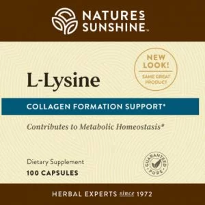 Etiqueta de Nature's Sunshine L-Lysine