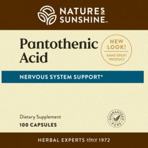 Etiqueta del ácido pantoténico de Nature's Sunshine