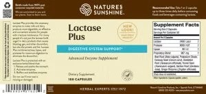 Etiqueta de Nature's Sunshine Lactase Plus