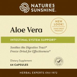 Etiqueta de Nature's Sunshine Aloe Vera Liofilizado