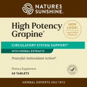 Etiqueta de Nature's Sunshine High Potency Grapine