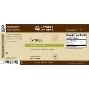 Etiqueta de Nature's Sunshine Catnip