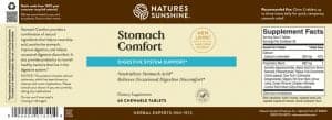 Etiqueta de confort estomacal de Nature's Sunshine