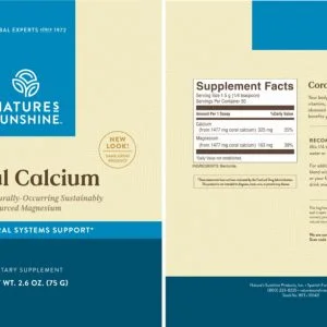 Etiqueta de Nature's Sunshine Coral Calcium