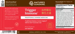 Nature's Sunshine Trigger Immune Label