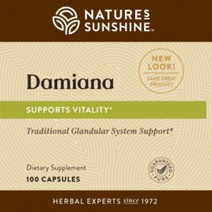 Etiqueta Damiana de Nature's Sunshine