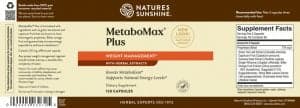 Etiqueta de Nature's Sunshine MetaboMax Plus