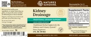 Etiqueta de Nature's Sunshine Kidney Drainage
