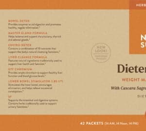 Etiqueta de Nature's Sunshine Dieter's Cleanse