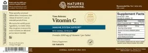 Nature's Sunshine Vitamin C Time Release Label