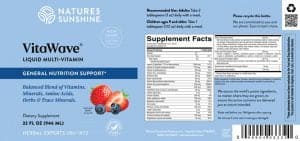 Etiqueta de Nature's Sunshine VitaWave