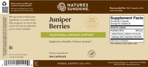 Etiqueta de Nature's Sunshine Juniper Berries
