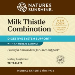 Etiqueta de la combinación de cardo mariano de Nature's Sunshine