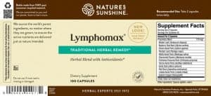 Etiqueta de Nature's Sunshine Lymphomax