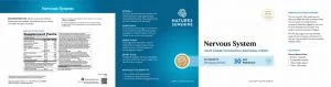 Etiqueta del sistema nervioso de Nature's Sunshine