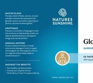 Etiqueta del sistema glandular de Nature's Sunshine