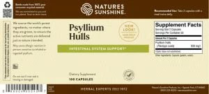 Etiqueta de Nature's Sunshine Psyllium Hulls