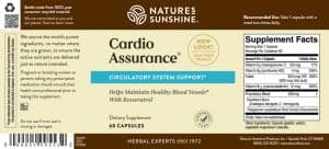 Nature's Sunshine Cardio Assurance Etiqueta