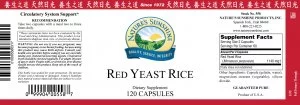 Etiqueta de Nature's Sunshine Red Yeast Rice