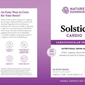 Etiqueta Solstic Cardio de Nature's Sunshine