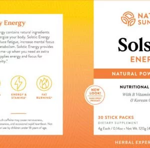 Nature's Sunshine Solstic Energy Label