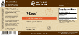 Etiqueta de Nature's Sunshine 7-Keto