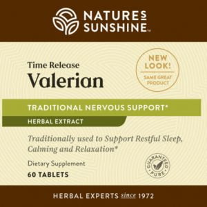 Etiqueta de la valeriana de Nature's Sunshine