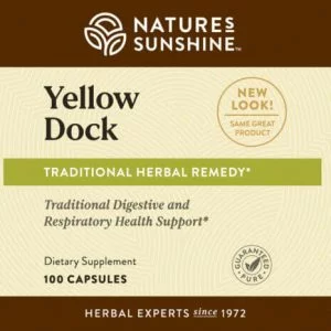 Etiqueta de Nature's Sunshine Yellow Dock