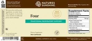 Nature's Sunshine Cuatro Etiquetas