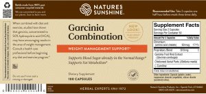 Etiqueta de la Combinación de Garcinia de Nature's Sunshine