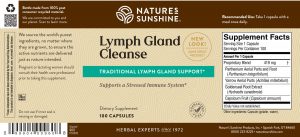 Etiqueta de Nature's Sunshine Lymph Gland Cleanse