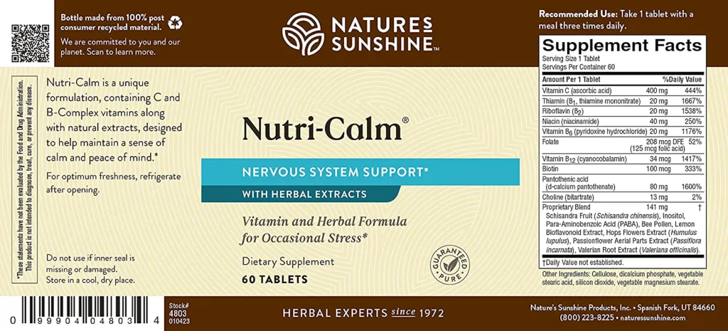 Nutri-Calm by Nature's Sunshine