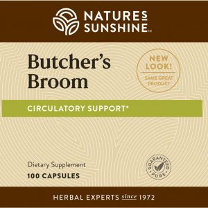 Etiqueta de la escoba de carnicero de Nature's Sunshine
