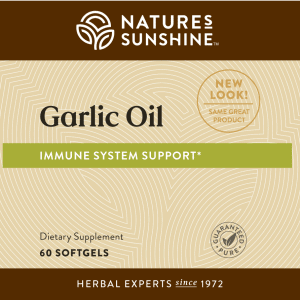 Etiqueta del aceite de ajo Nature's Sunshine