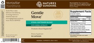 Etiqueta de Nature's Sunshine Gentle Move