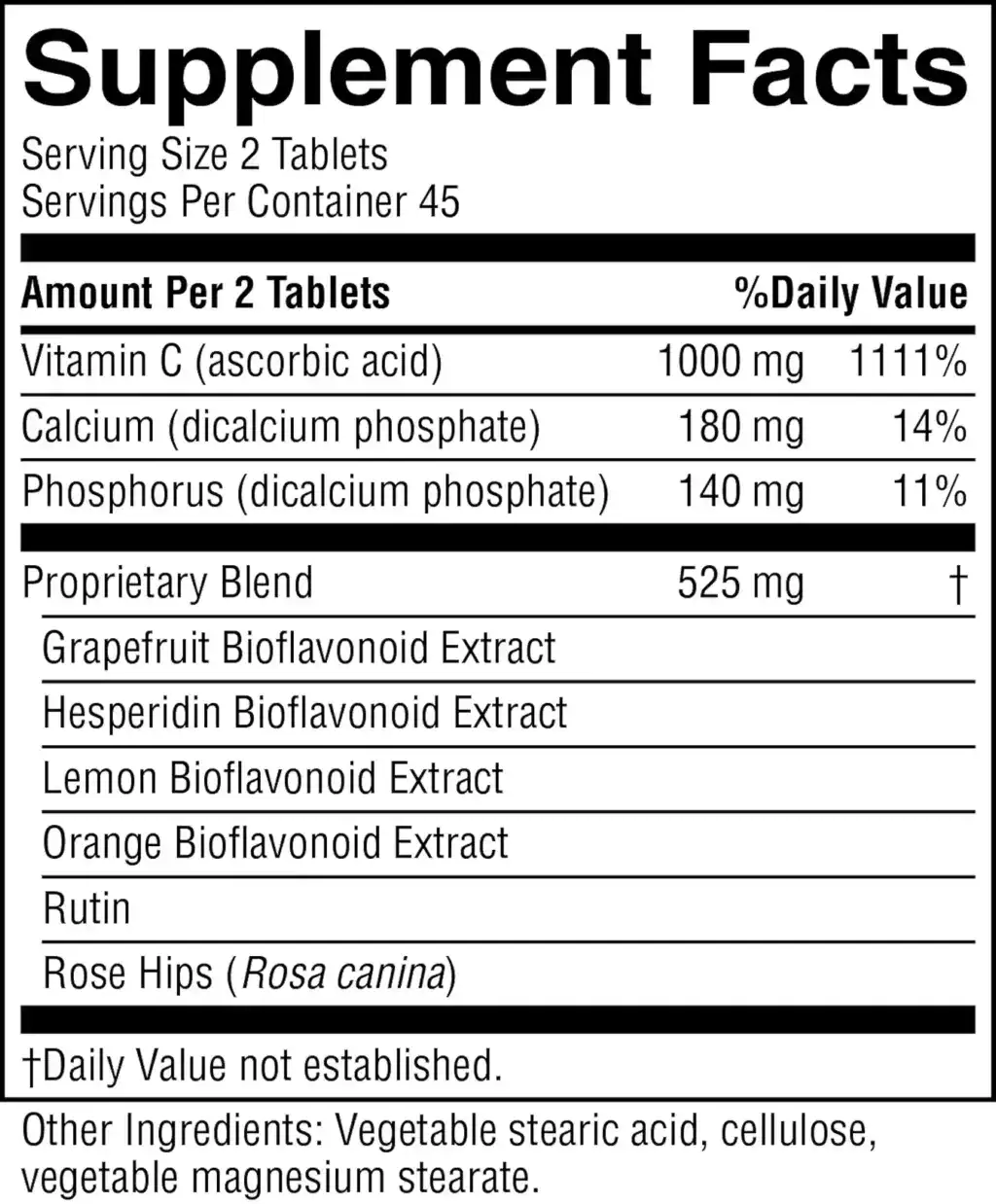 Bioflavonoides cítricos (vitamina C)